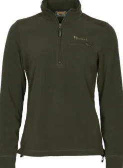 Pinewood Småland Hunters Half Zip Fleece Sweater naisten fleecepaita, ruskea/tummanvihreä