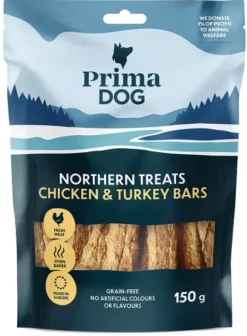 PrimaDog Northern Treats Kyckling-Kalkon Bar makupalat, 150g