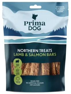 PrimaDog Northern Treats Lamm-Lax Bar makupalat, 150g