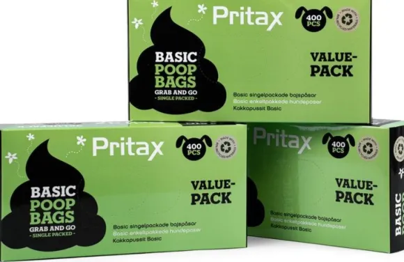 Pritax Poop Bags Value Pack Basic 400 pcs Black