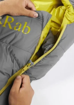 Rab Ascent Pro 400 untuvamakuupussi, pitkä malli, Granite