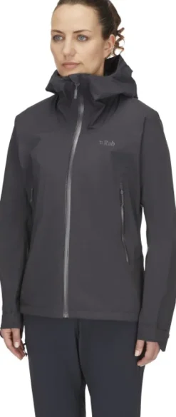 Rab Downpour Light Jacket naisten kuoritakki, tummanharmaa