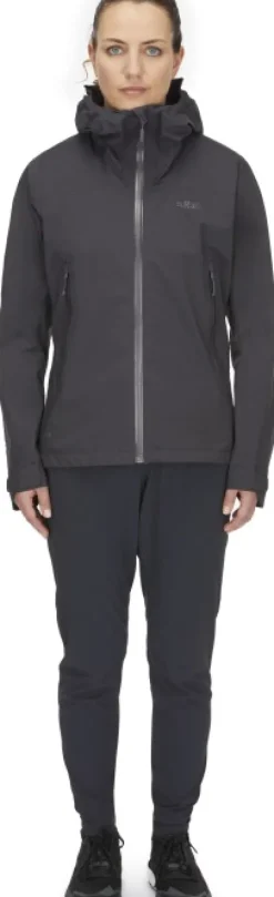 Rab Downpour Light Jacket naisten kuoritakki, tummanharmaa
