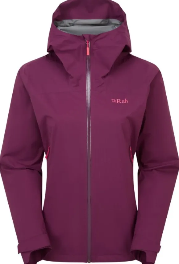 Rab Downpour Light Jacket Womens Mulberry