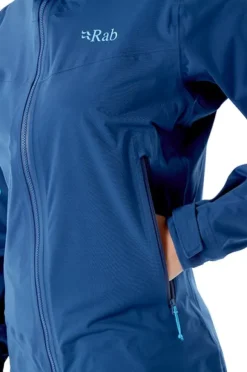 Rab Kinetic 2.0 naisten kuoritakki/softshell-takki, sininen