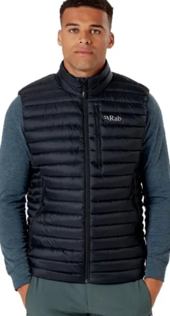 Rab Microlight Vest kevyt untuvaliivi, musta