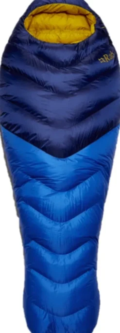 Rab Neutrino 400 untuvamakuupussi, naisten malli, -7°C Nightfall Blue