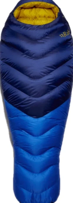 Rab Neutrino 600 untuvamakuupussi, naisten malli, Left Zip -12°C Nightfall Blue