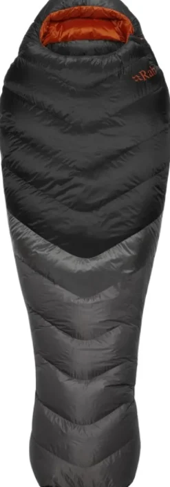 Rab Neutrino Pro 700 Reg Left Zip -10°C untuvamakuupussi, tummanharmaa