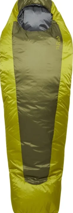 Rab Solar Eco 0 makuupussi, pitkä malli, 5°C Chlorite Green