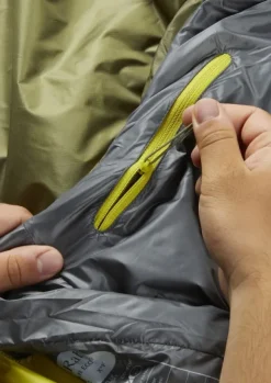 Rab Solar Eco 0 makuupussi, pitkä malli, 5°C Chlorite Green