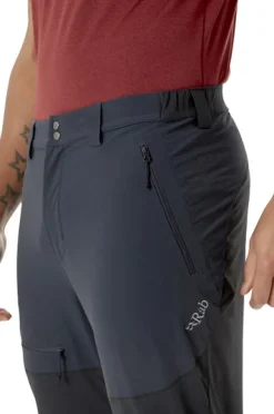 Rab Torque Mountain Softshell Pants kiipeilyhousut, tummanharmaa/musta