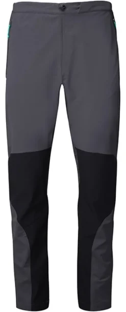 Rab Torque Softshell naisten kiipeily/vaellushousut, tummanharmaa/musta