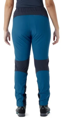 Rab Torque Softshell naisten kiipeily/vaellushousut, sininen/musta