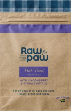 Raw for Paw Pork Treats pakastekuivattu makupala, sianliha, 50 g