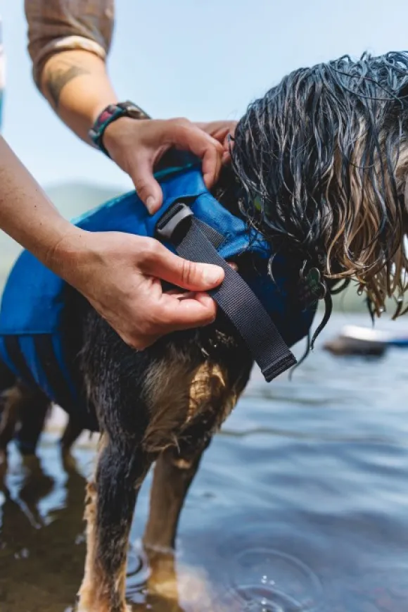 RuffWear Float Coat Life Jacket Deep Blue