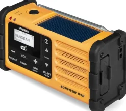 Sangean MMR88 DAB hätäradio kammella, keltainen