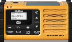 Sangean MMR88 DAB hätäradio kammella, keltainen