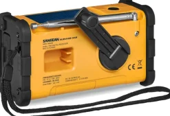 Sangean MMR88 DAB hätäradio kammella, keltainen