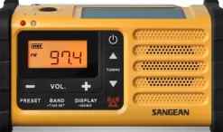 Sangean MMR88 hätäradio kammella, keltainen