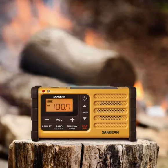 Sangean MMR88 hätäradio kammella, keltainen