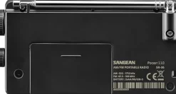 Sangean SR-36 Radio, musta