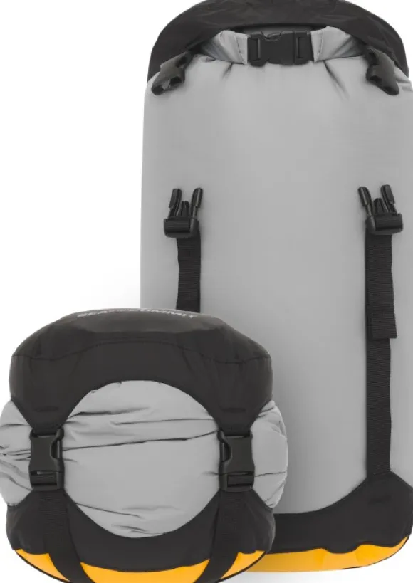 Sea To Summit Eco Evac Compression Drybag pakkauspussi, 8L, harmaa