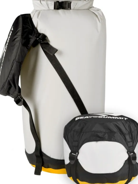 Sea To Summit Eco Evac Compression Drybag pakkauspussi, 8L, harmaa