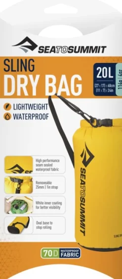Sea To Summit kuivapussi, Sling Drybag 20L, keltainen