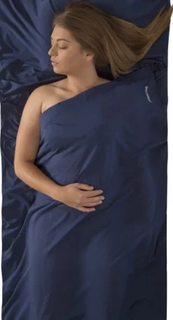 Sea to Summit Sleepliner Cotton Premium Traveller with Pillow Navy