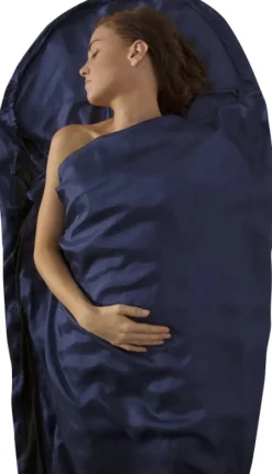 Sea to Summit Sleepliner Silk Stretch makuupussilakana, tummansininen