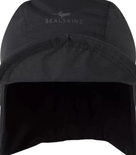 Sealskinz Kirstead Waterproof lippalakki korvaläpillä, musta