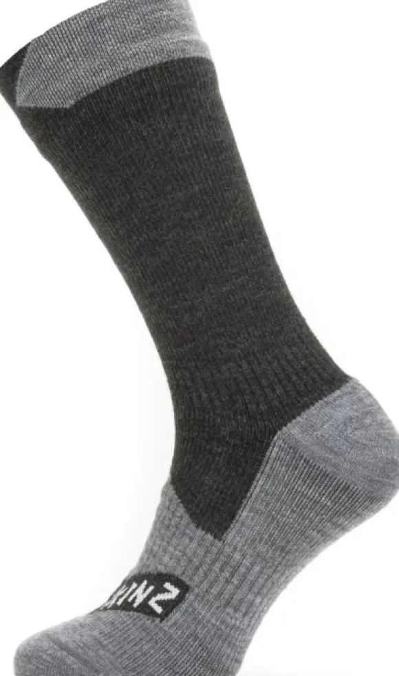Sealskinz Raynham vedenpitävät sukat, musta/harmaa