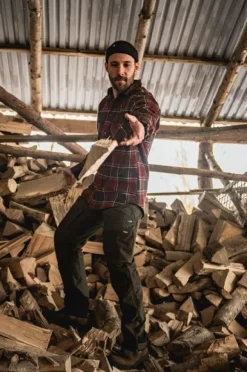 Seeland Glen Flannel Shirt paita, Red Forest Check