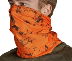 Seeland Neck Gaiter tuubihuivi, vihreä/huomio-oranssi, 2 kpl