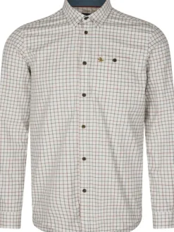Seeland Oxford Shooting Shirt paita, Grape Leaf/Terracotta Check