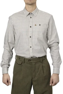 Seeland Oxford Shooting Shirt paita, Grape Leaf/Terracotta Check