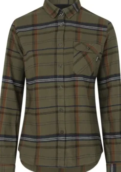 Seeland Skye Flannel Shirt naisten paita, Grape Leaf/Terracotta Check