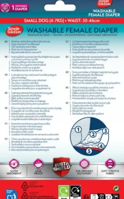 Simple Solution Washable Female Diaper nartun suoja, Small