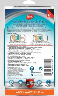 Simple Solution Washable Male Wrap suoja uroskoirille, Large
