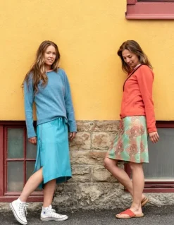 Skhoop Fiona Knee Skirt Navy