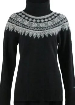 Skhoop Scandinavian Roll Neck villapaita, musta
