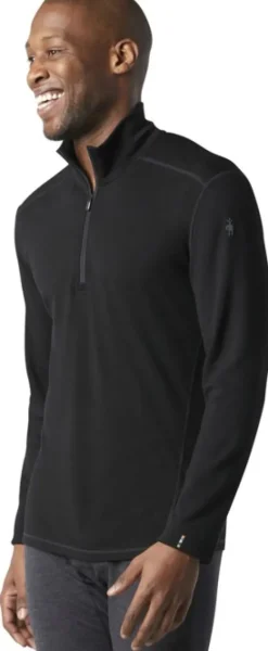 Smartwool Classic Thermal Merino 1/4 Zip merinokerrasto, musta