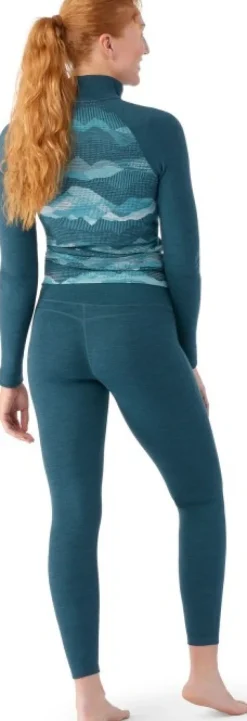 Smartwool Classic Thermal Merino 1/4 Zip naisten merinokerrasto, petrooli