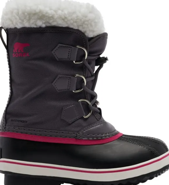 Sorel Kids Yoot Pac Nylon WaterProof lasten talvikenkä, pinkki/musta