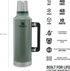 Stanley The Legendary Classic Bottle termospullo, 2,3 L, harmaavihreä