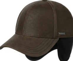 Stetson Baseball Cap Chevrette Cowhide EF lippalakki, Brown/Black
