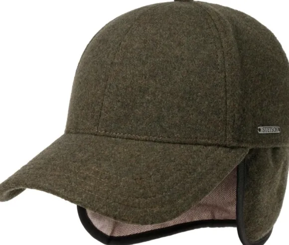 Stetson Baseball Cap Wool/ Cashmere EF läpällinen lippalakki, Moss