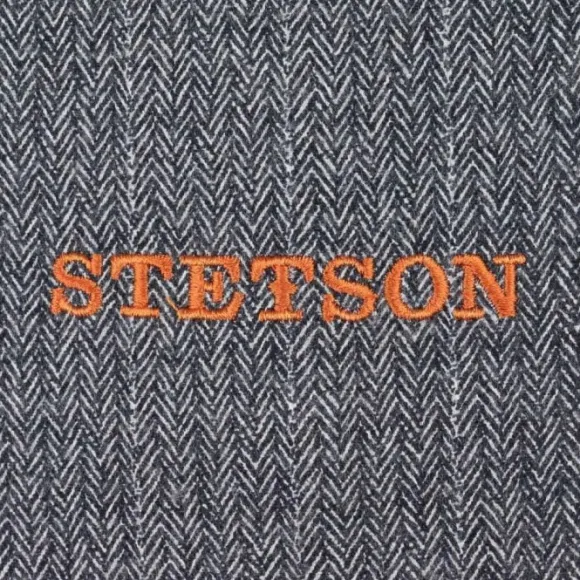 Stetson Texas Wool Herringbone lippalakki, Anthracite/Melange