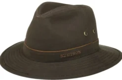Stetson Traveller Waxed Cotton hattu, ruskea